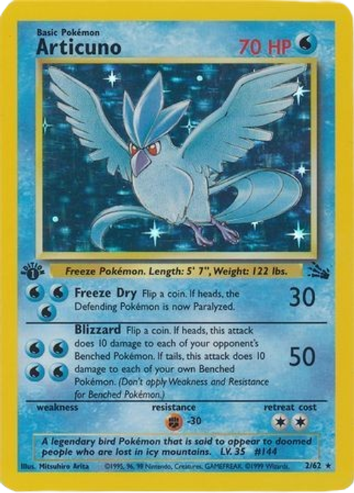 Articuno - 2/62 - Holo 1st Edition