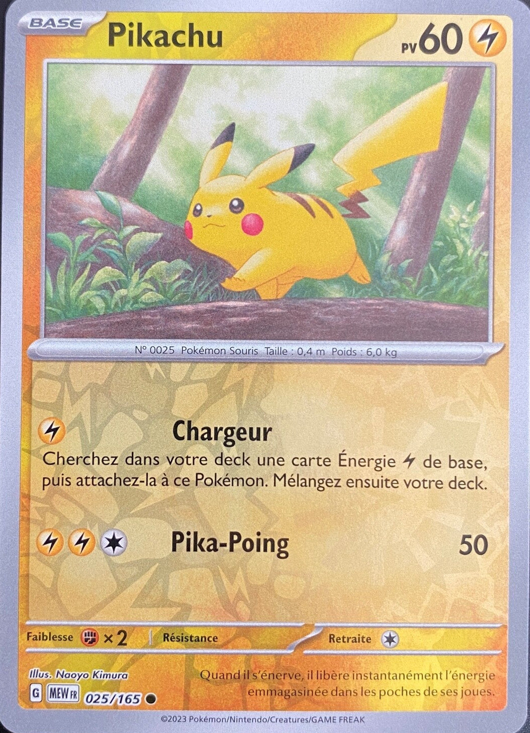 Pikachu 25/165 PROMO 151 French