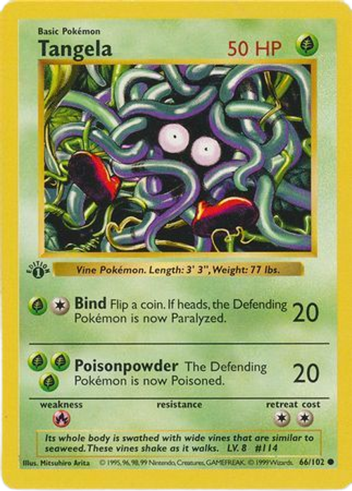 Tangela - 66/102 - Common 1st Edition