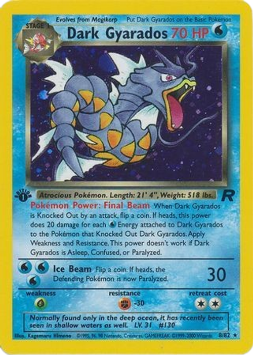Dark Gyarados - 8/82 - Holo 1st Edition