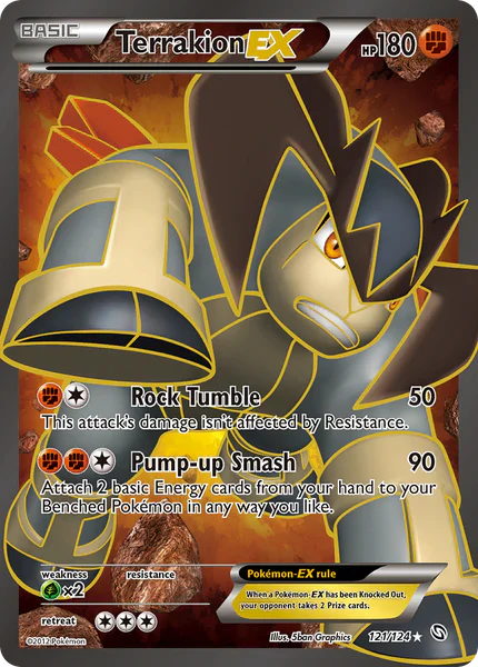 Terrakion EX - 121/124 - Full Art Ultra Rare