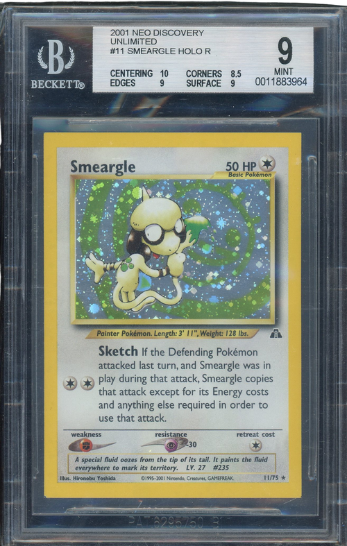 BGS 9 Smeargle Holo R Neo Discovery Square Cut