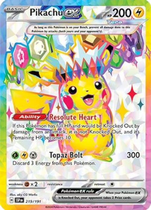 Pikachu ex - 219/191 - Full Art Secret Rare