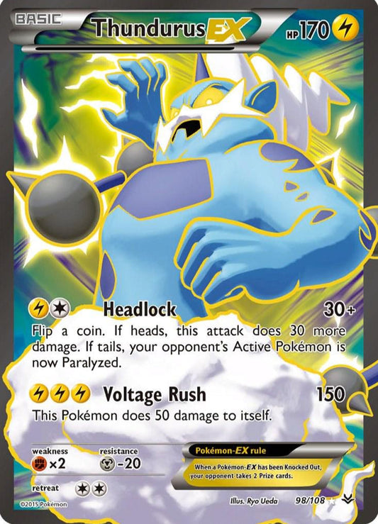 Thundurus EX - 98/108 - Full Art Ultra Rare