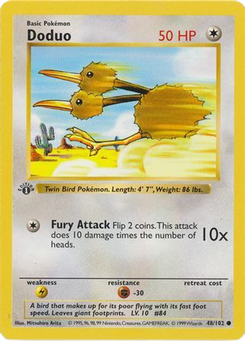 Doduo - 48/102 - Common 1st Edition