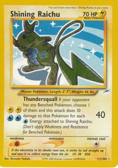 Shining Raichu (Triple Star)  - 111/105 - Holo Unlimited