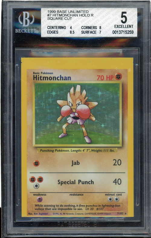 BGS 5 Hitmonchan Holo R Square Cut