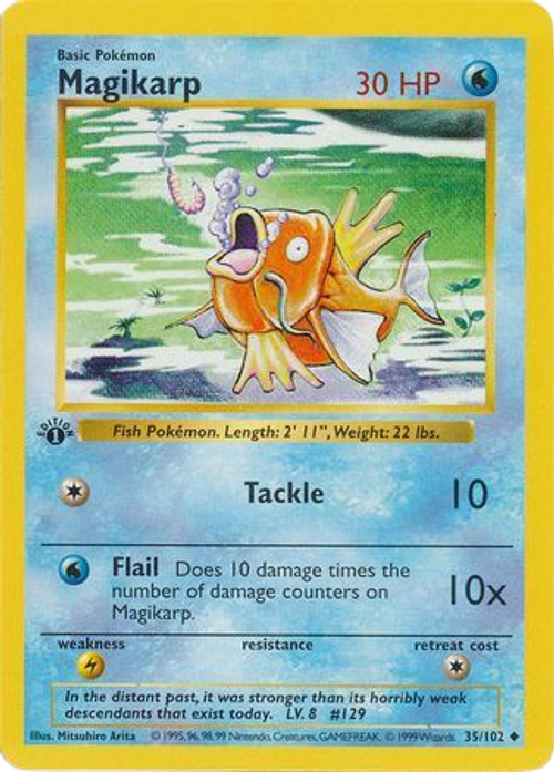 Magikarp - 35/102 - Uncommon 1st Edition