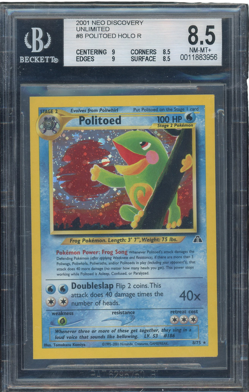 BGS 8.5 Politoed Holo R Square Cut