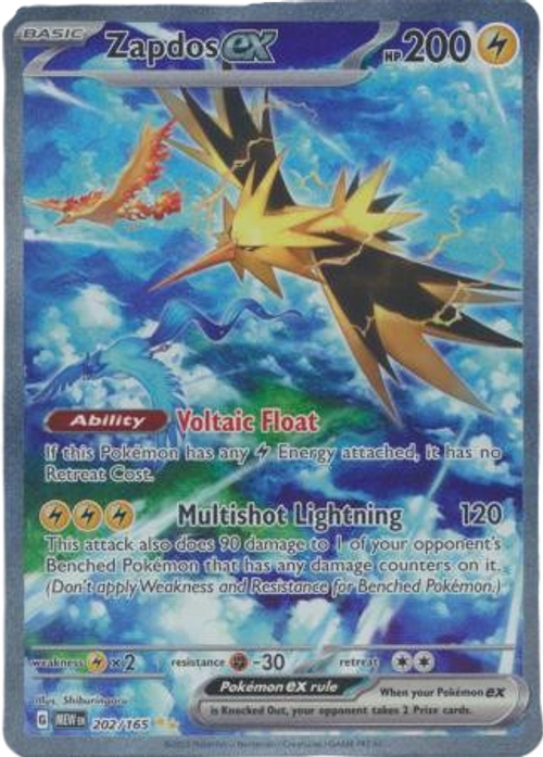 Zapdos ex - 202/165 - Special Illustration Rare