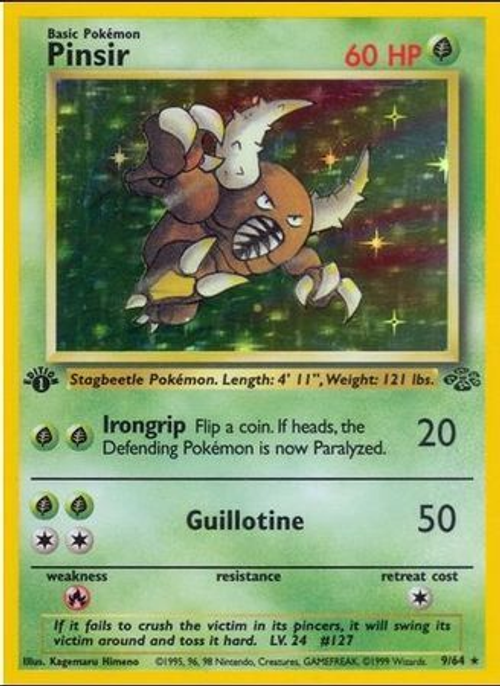 Pinsir - 9/64 - Holo 1st Edition