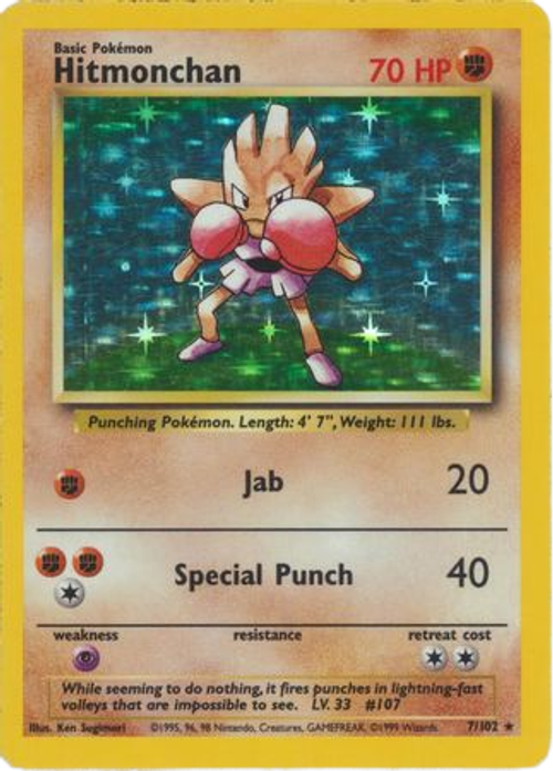 Hitmonchan - 7/102 - Holo Unlimited