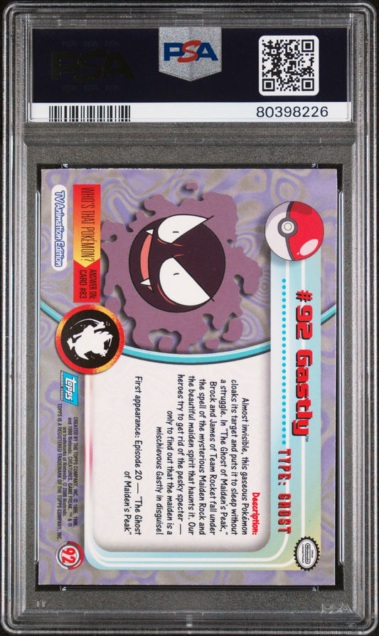 PSA 6 GASTLY ANIMATION SER. 2-RBW.FOIL