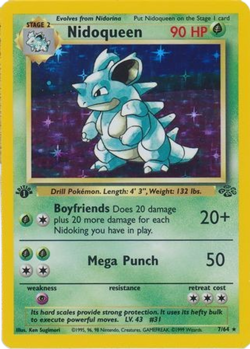 Nidoqueen - 7/64 - Holo 1st Edition