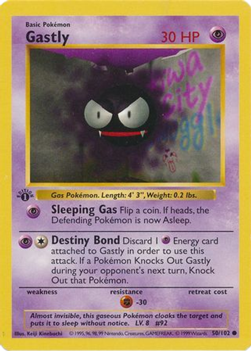 Gastly - 50/102 - Common 1st Edition