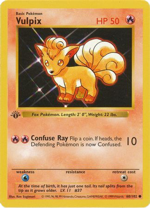Vulpix - 68/102 - Common 1st Edition