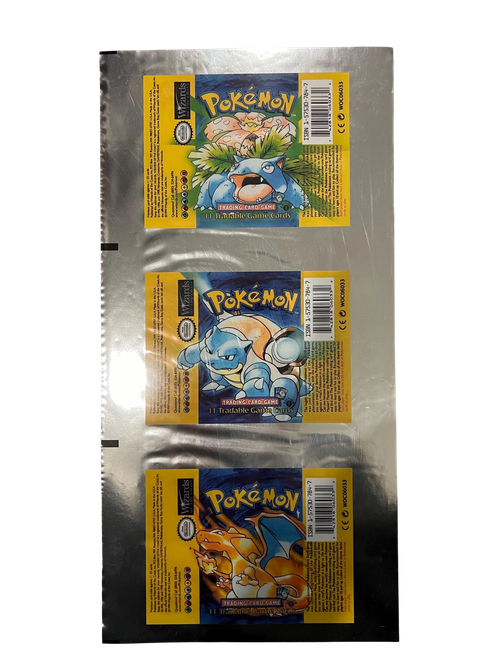 1st Edition Base set uncut Wrapper Error print