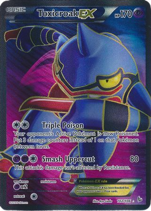 Toxicroak EX - 102/106 - Full Art Ultra Rare