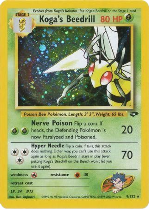 Koga's Beedrill - 9/132 - Holo Unlimited