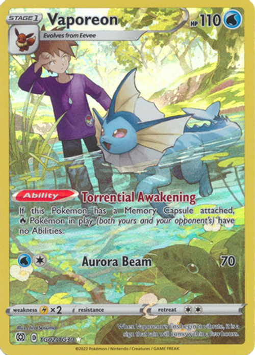 Vaporeon - TG02/TG30 - Holo Rare