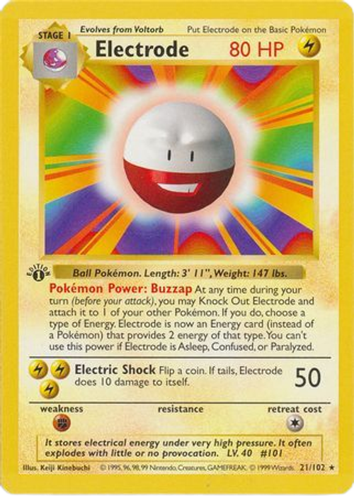 Electrode - 21/102  - Rare 1st Edition