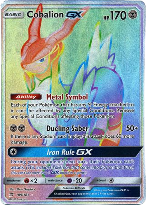 Cobalion GX - 189/181 - Hyper Rare