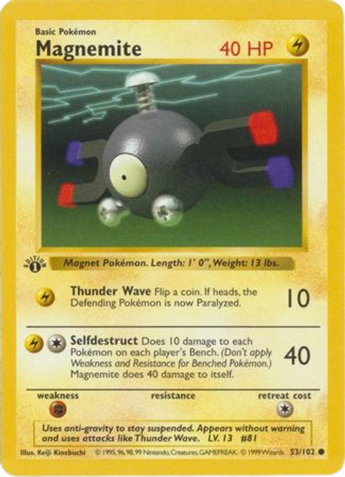 Magnemite - 53/102 - Common 1st Edition