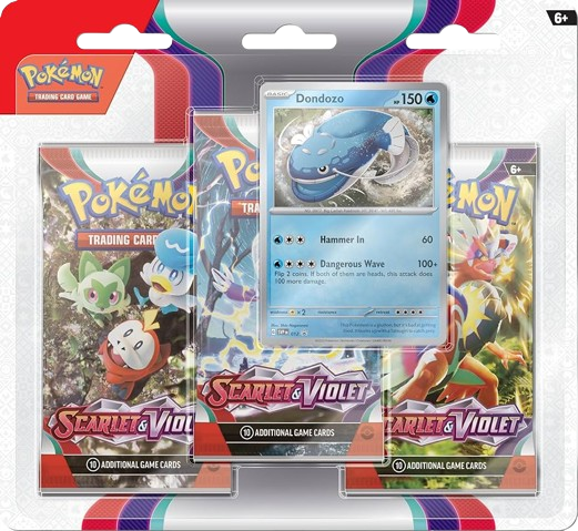 Scarlet & Violet Dondozo 3-Pack Blister