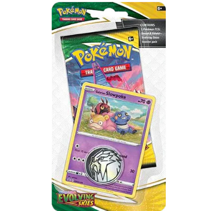 Evolving Skies w/Galarian Slowpoke Checklane Blister