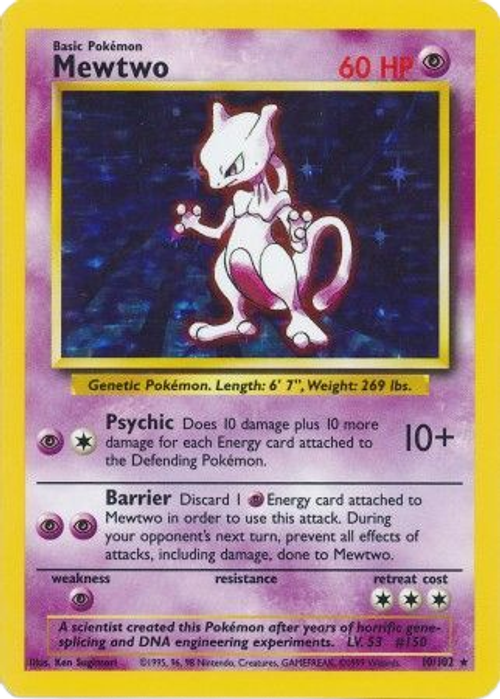 Mewtwo - 10/102 - Holo Unlimited