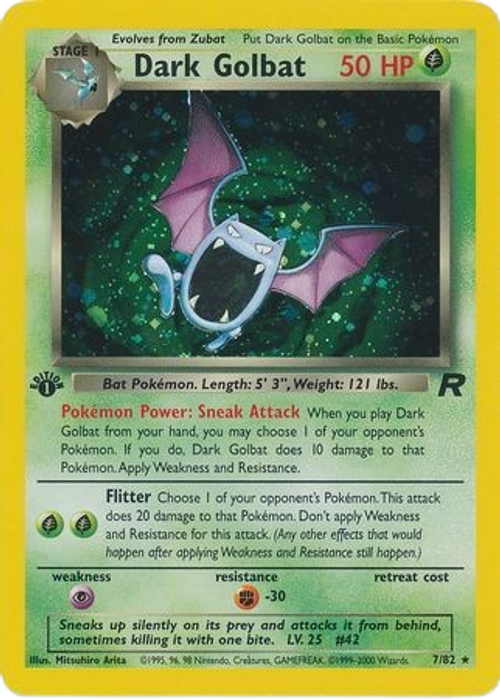 Dark Golbat - 7/82 - Holo 1st Edition