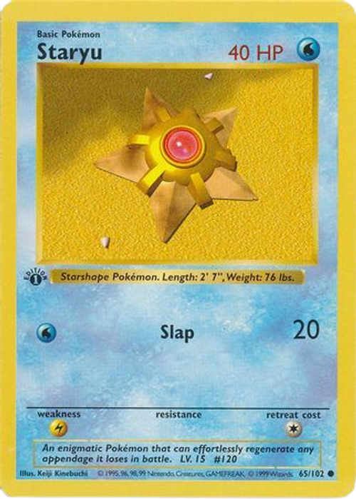 Staryu - 65/102 - Common 1st Edition