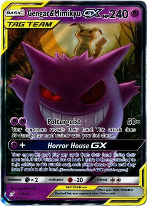 Gengar & Mimikyu GX - 53/181 - Ultra Rare