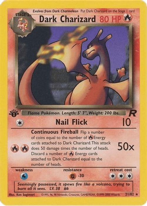 Dark Charizard - 21/82 - Rare 1st Edition