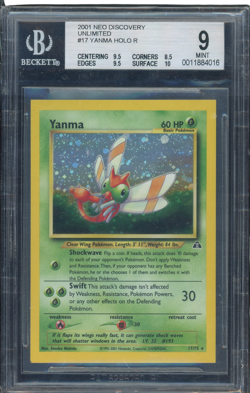 BGS 9 Yanma Holo R Neo Discovery Square Cut