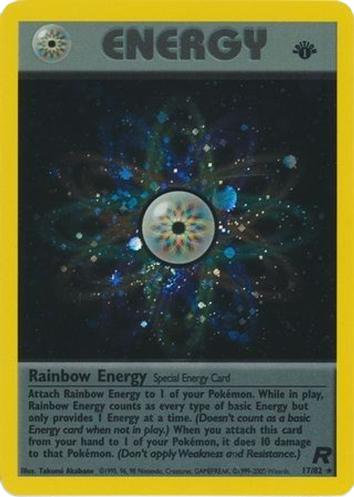 Rainbow Energy - 17/82 - Holo 1st Edition