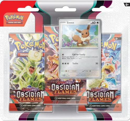 Obsidian Flames Eevee 3-Pack Blister