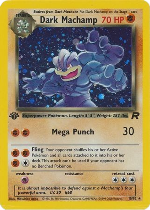 Dark Machamp - 10/82 - Holo 1st Edition