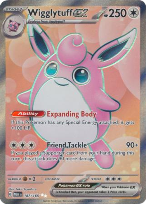 Wigglytuff ex - 187/165 - Full Art Secret Rare