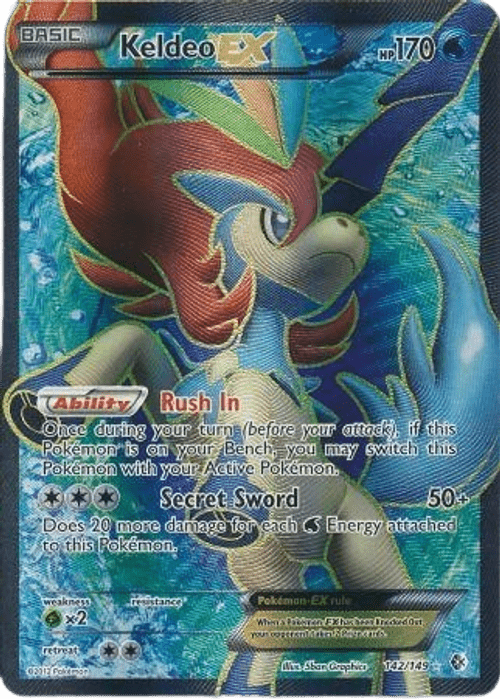 Keldeo EX - 142/149 - Full Art Ultra Rare